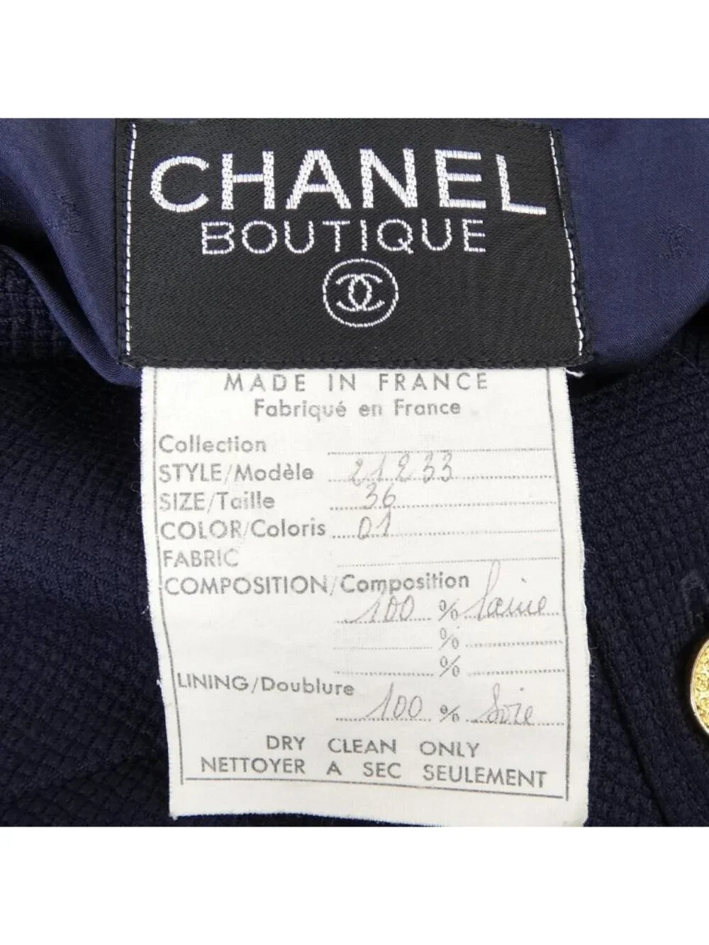 Chanel Vintage Coat Navy